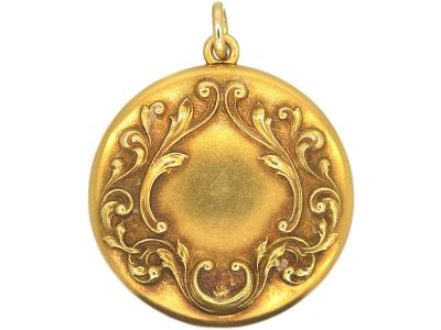 Art Nouveau 14ct Gold Round Locket