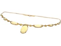 Arts & Crafts 9ct Gold & Opal Necklace