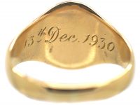 18ct Gold Signet Ring with Intaglio of a Serpent & Crown