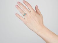 Regency 15ct Gold, Turquoise & Diamond Forget Me Not Cluster Ring