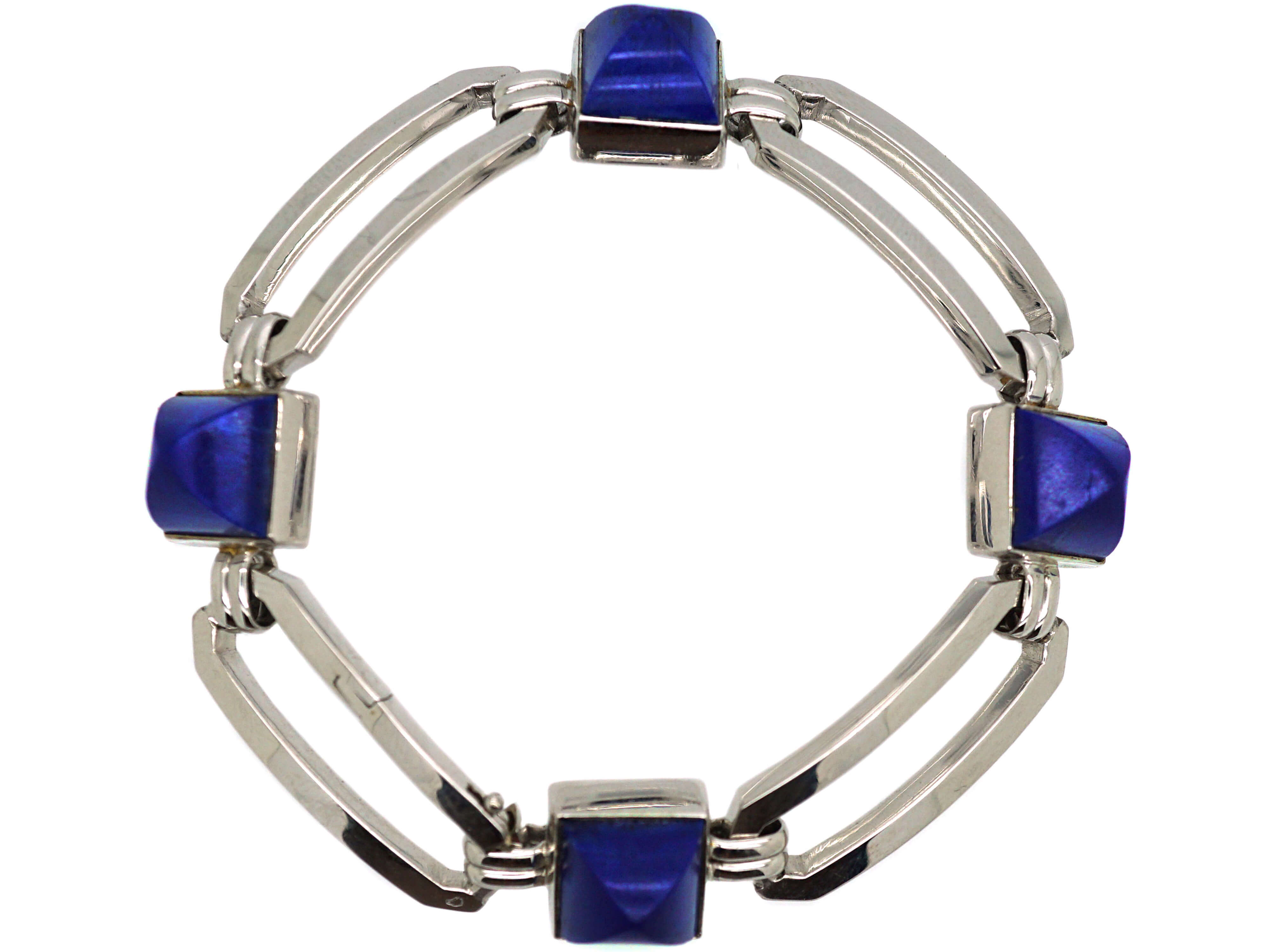 white gold lapis bracelet