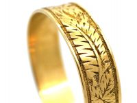 Victorian 18ct Gold Wedding Ring with Fern & Ivy Motifs