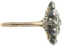 Large Georgian Rose Diamond Cluster Ring