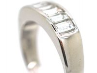 Art Deco 18ct White Gold & Baguette Diamond Ring