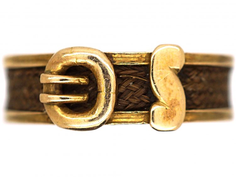 The Dorrington: Diamond Belt Buckle Style Ring in 18 Karat Yellow Gold