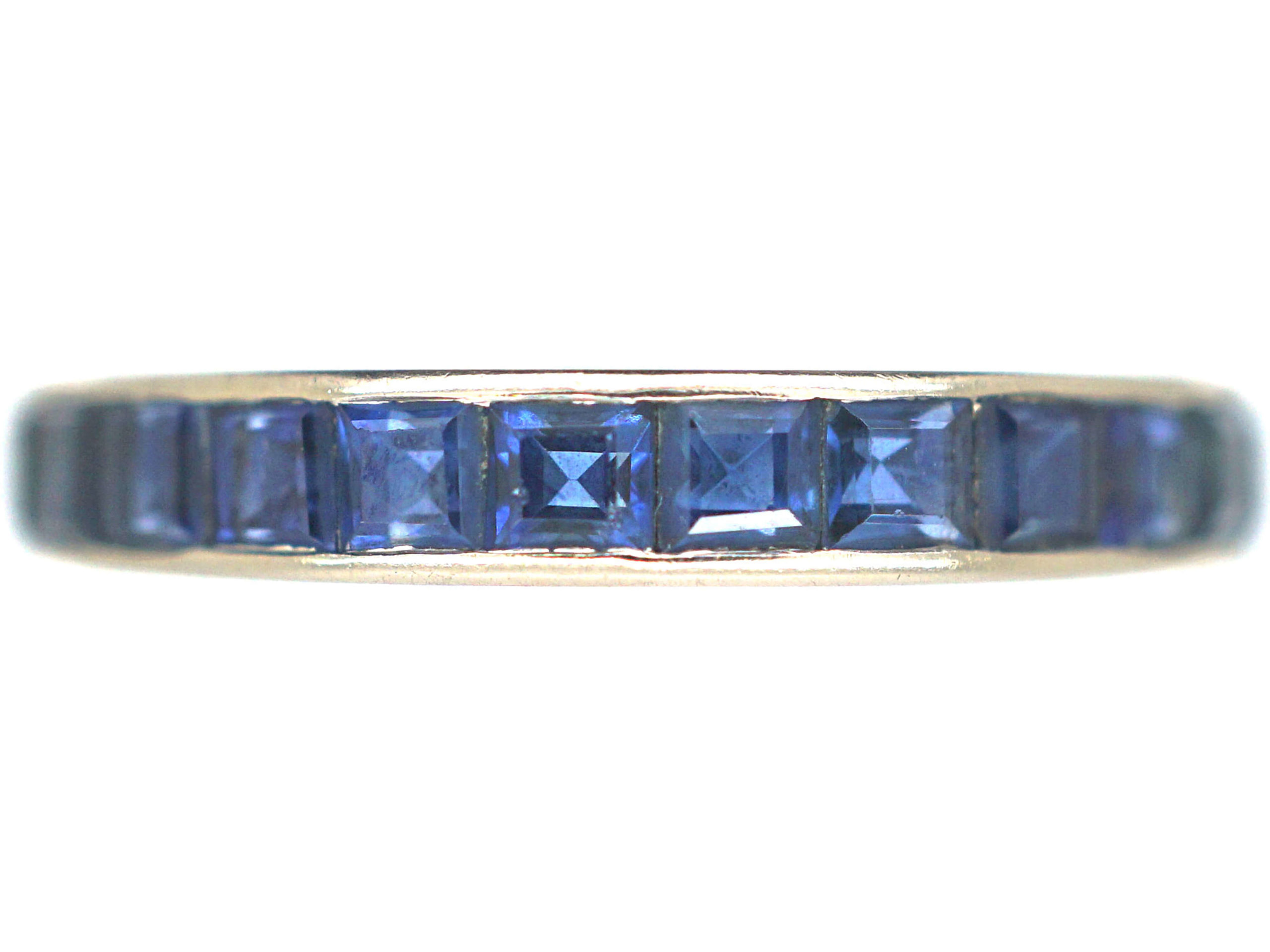 Uneek Fine Jewelry Uneek Precious Collection 3-Row Emerald Cut Blue  Sapphire Anniversary Ring RB051BSU - Quest Jewelers