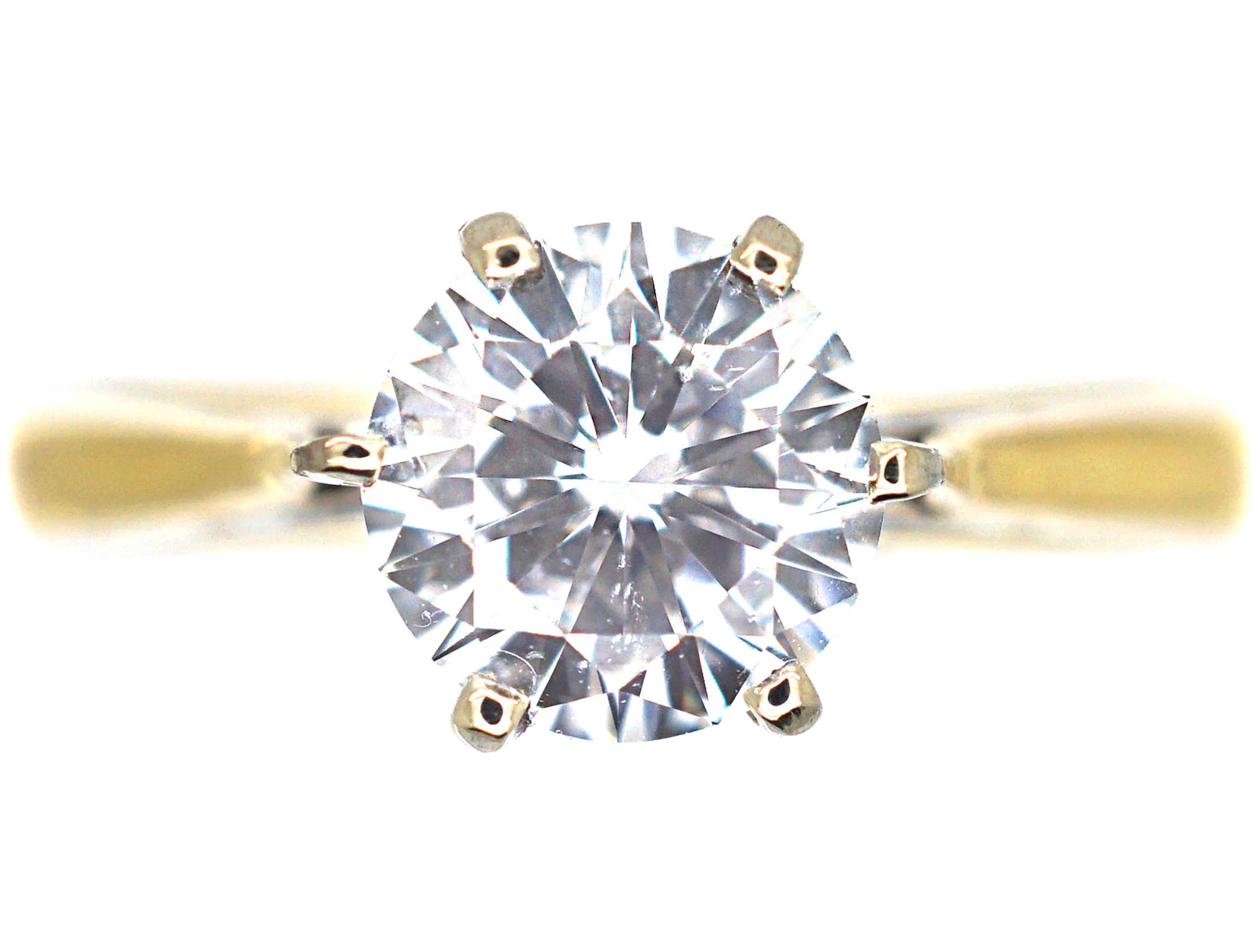 18ct gold one carat diamond solitaire ring 73r the antique