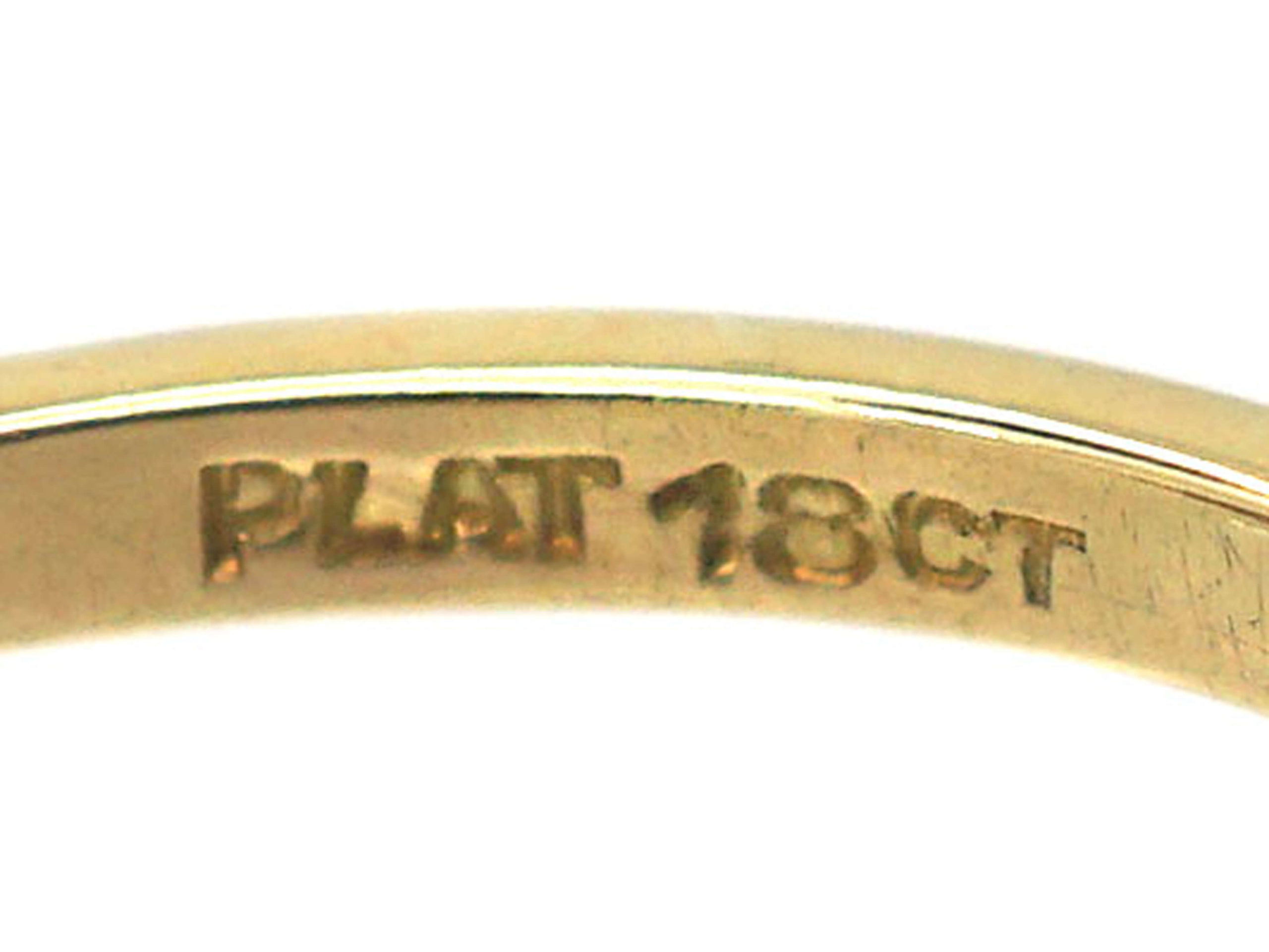 O que significa plat 18ct em um anel?