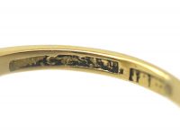 Art Deco 18ct Gold & Platinum, Emerald & Diamond Geometric Design Ring