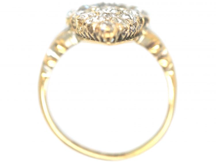 Victorian 18ct Gold, Marquise Shaped Diamond Ring