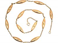 Edwardian 9ct Gold Chain with Twelve Lozenges