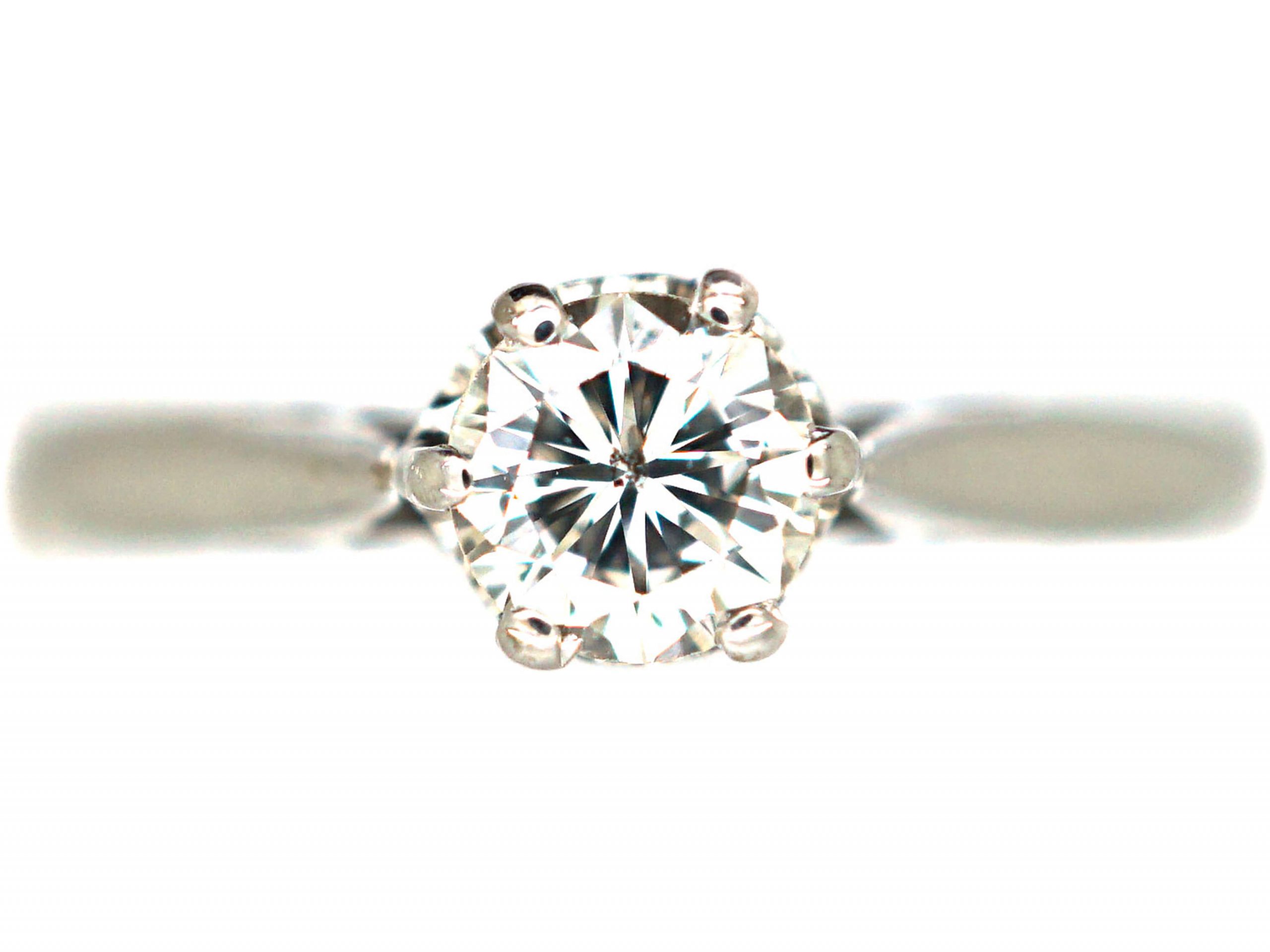Art Deco 18ct White Gold Diamond Solitaire Ring Art Deco 18ct White Gold Diamond Solitaire Ring