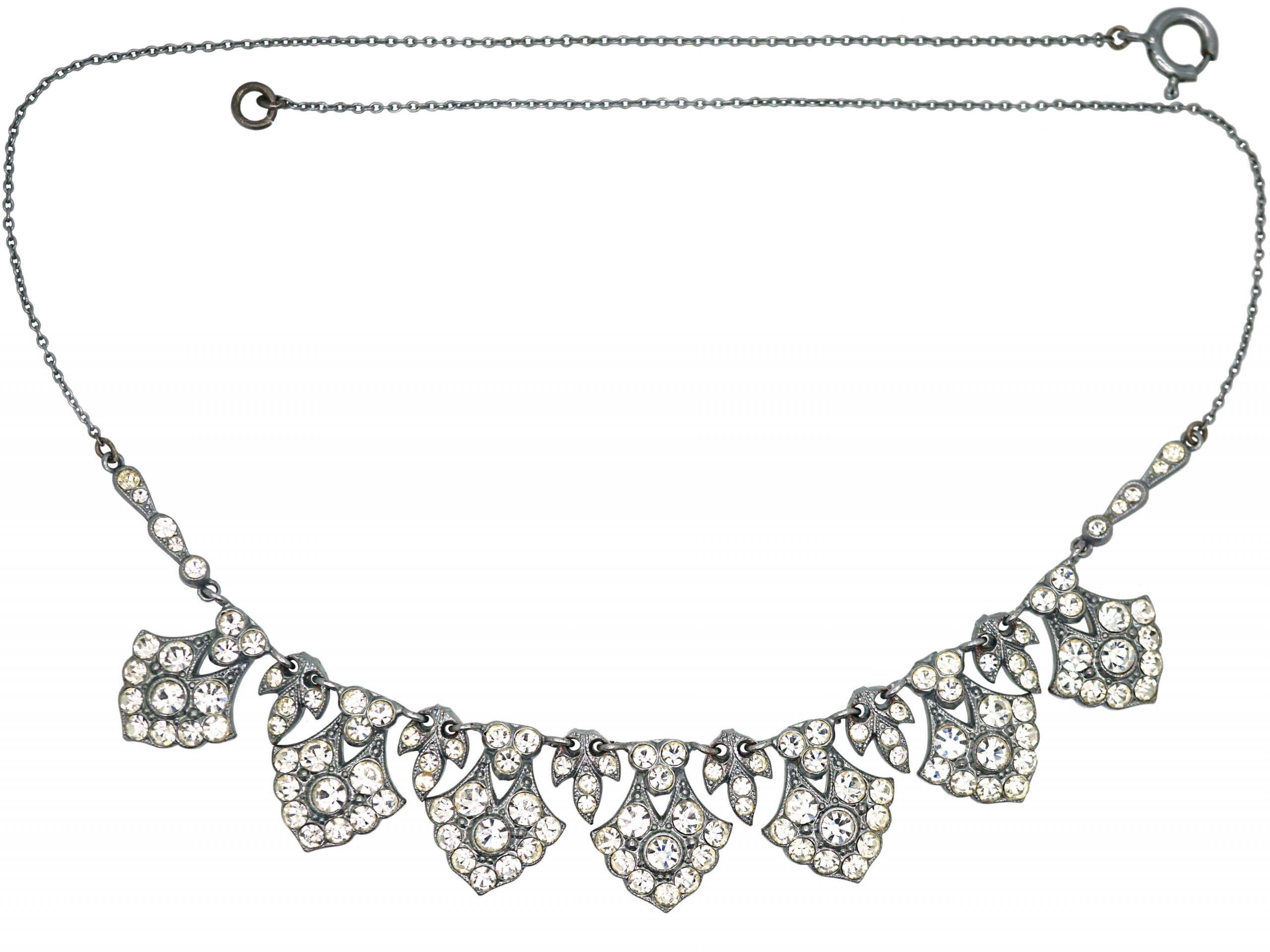 Art Deco Paste Necklace (183R) The Antique Jewellery Company