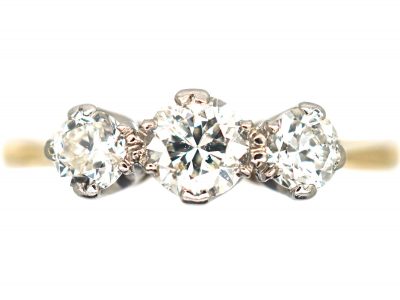 18ct Gold Three Stone Diamond Ring