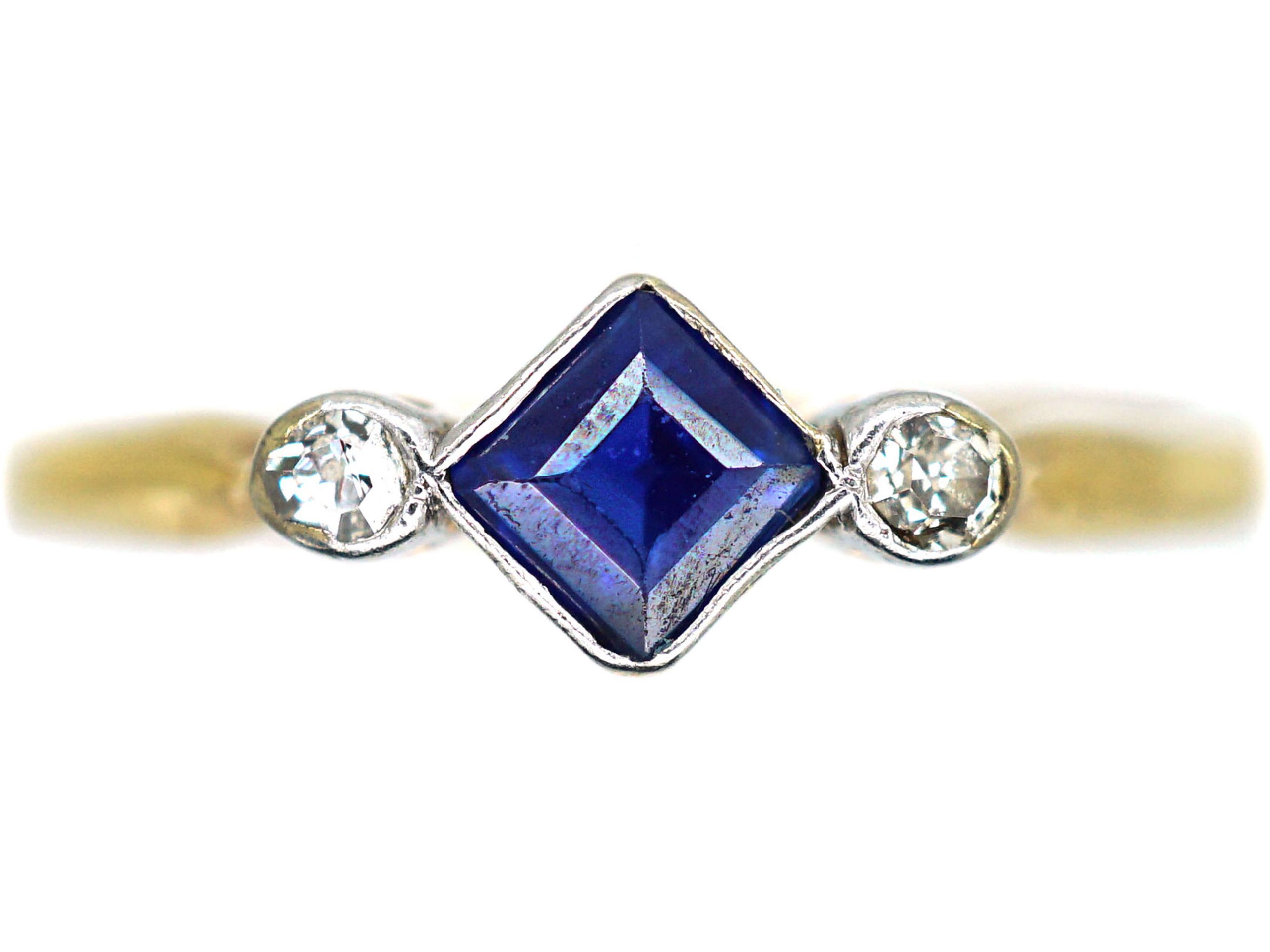 Art Deco 18ct Gold & Platinum, Sapphire & Diamond Ring Art Deco 18ct Gold & Platinum, Sapphire & Diamond Ring