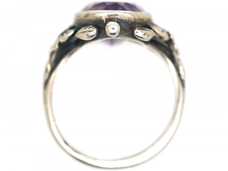 Silver & Amethyst Arts & Crafts Ring Attributed to Bernard Instone