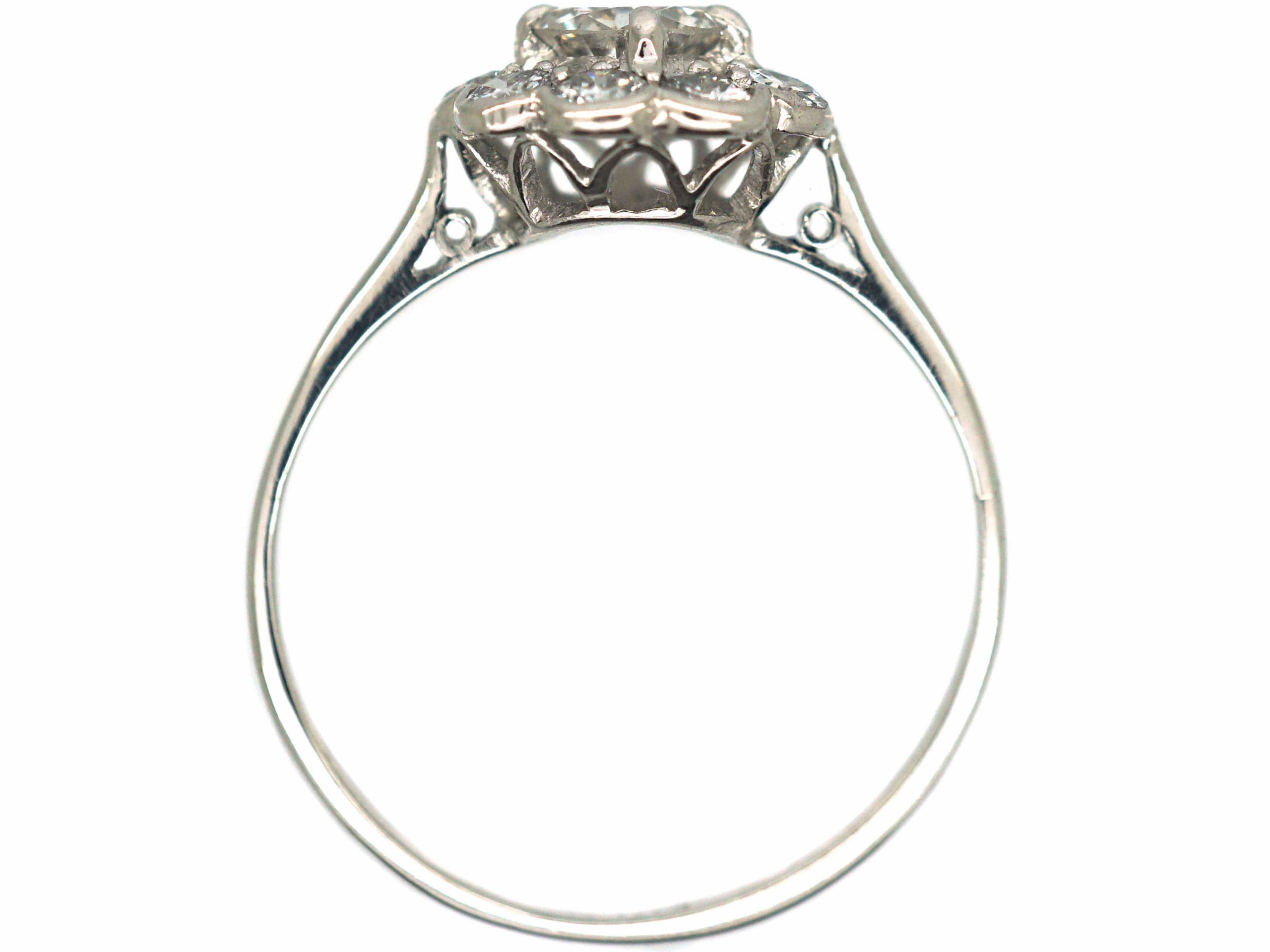 Edwardian Platinum, Diamond Daisy Cluster Ring (189R) | The Antique ...