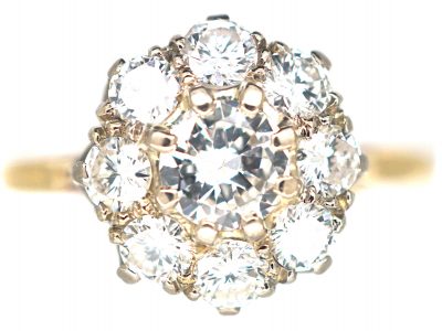 18ct Gold, Diamond Cluster Ring