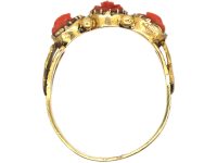 Georgian 15ct Gold & Carved Coral Ring
