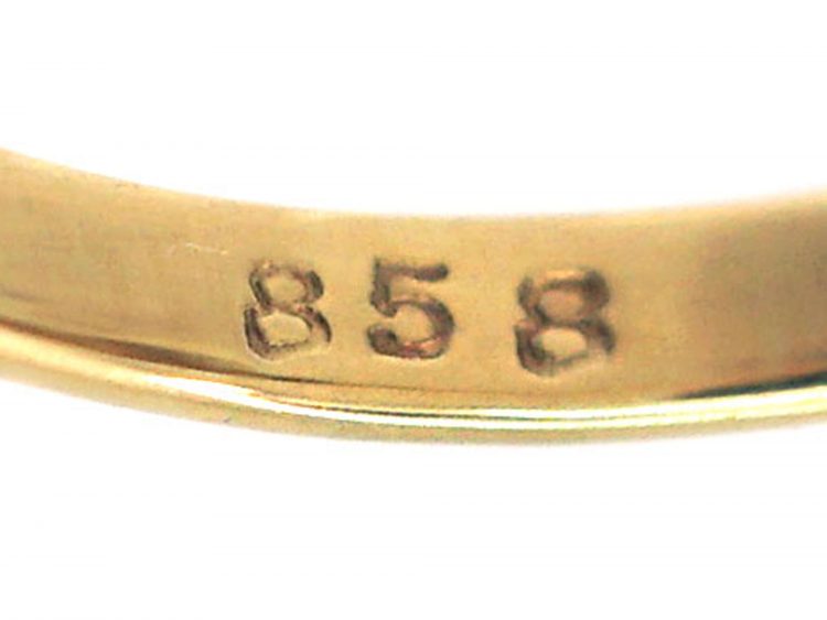 18ct Gold Three Stone Opal & Diamond Ring