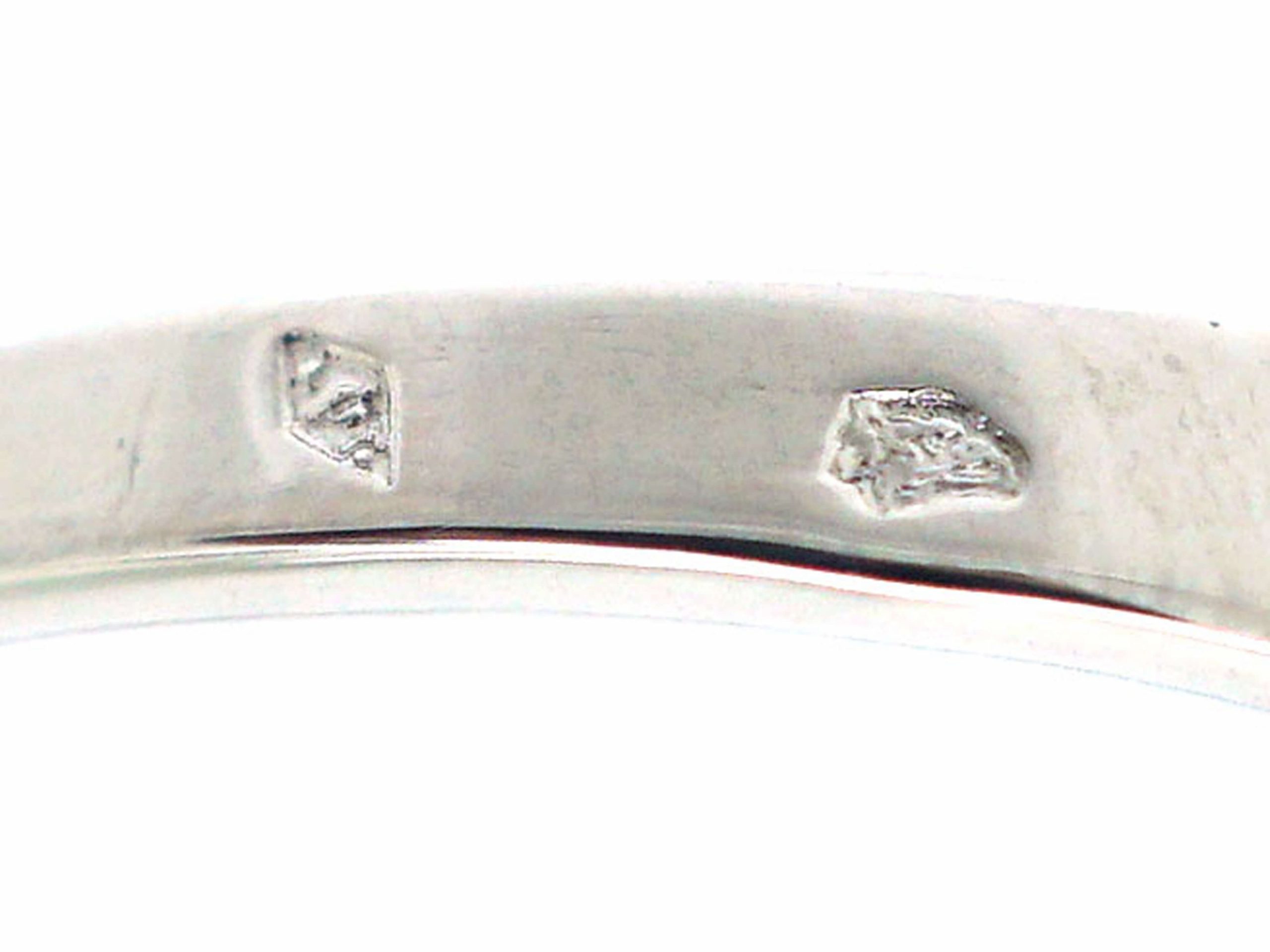 French Art Deco 18ct White Gold Ring set with Five Diamonds (270R ...