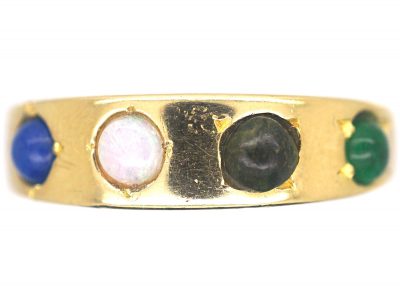 Victorian 18ct Acrostic Gold Ring that Spells Love