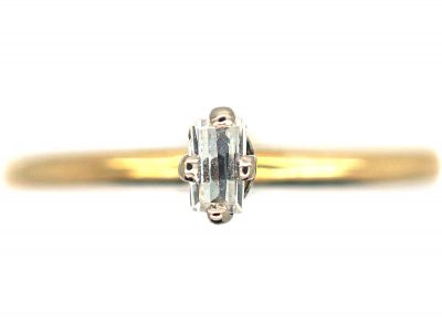 18ct Gold & Diamond Baguette Ring