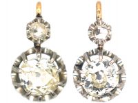 French Dormeuse Diamond Earrings