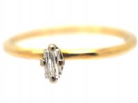 18ct Gold & Diamond Baguette Ring