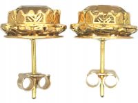Art Deco 18ct Gold & Citrine Earrings
