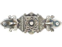 Victorian Silver Brooch with Buckle Design