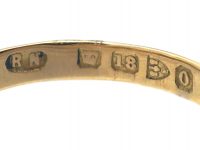 Victorian 18ct Gold, Three Stone Opal & Diamond Ring
