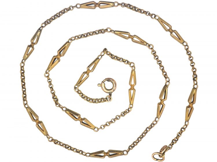 Victorian 15ct Gold Lantern Design Chain