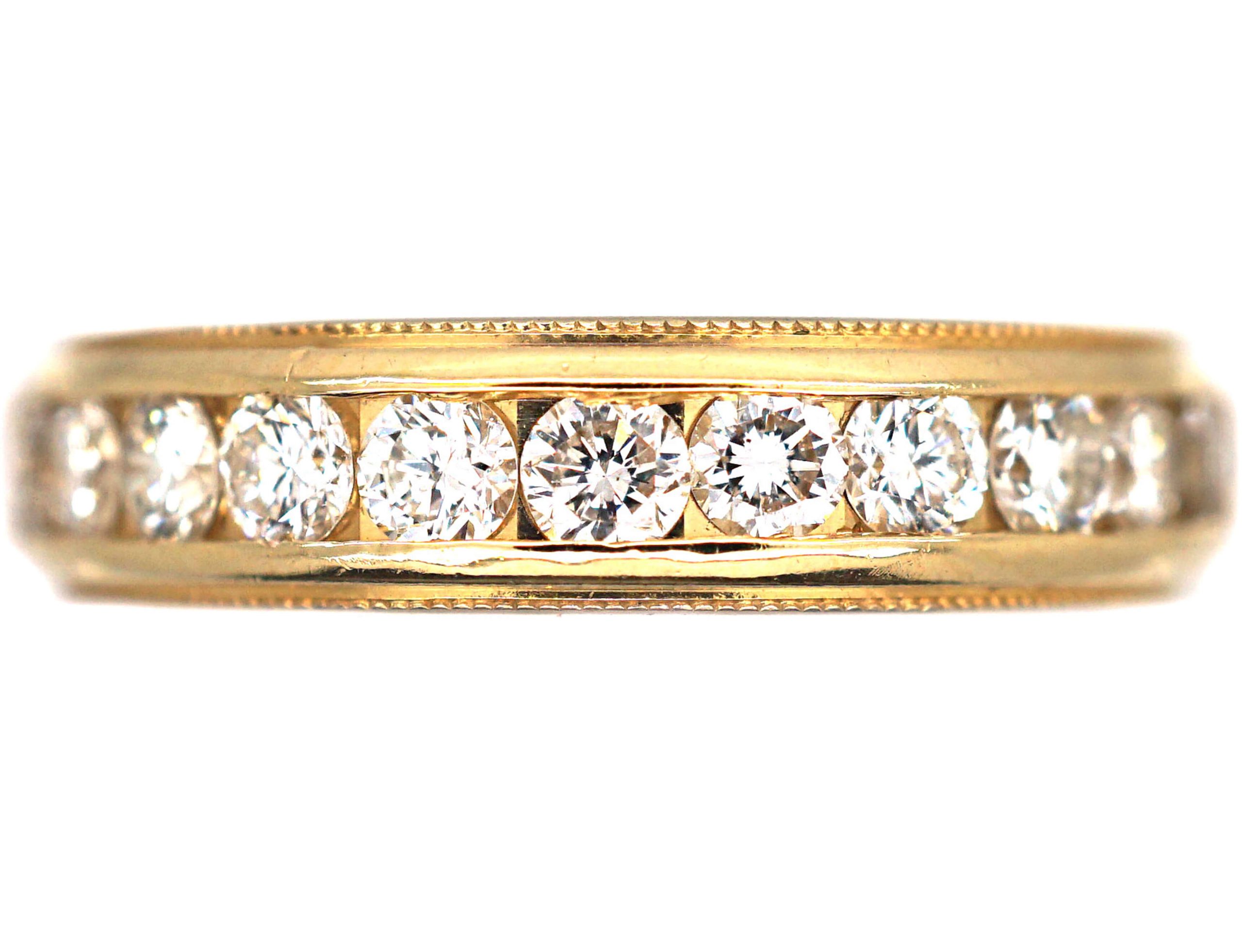 14ct Gold & Diamond Line Ring 14ct Gold & Diamond Line Ring
