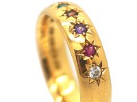 Edwardian 22ct Gold Acrostic Ring set with Gemstones that Spell Regard