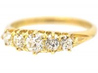 Victorian 18ct Gold Five Stone Diamond Ring