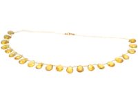 Edwardian Natural Seed Pearl & Citrine Drops Necklace