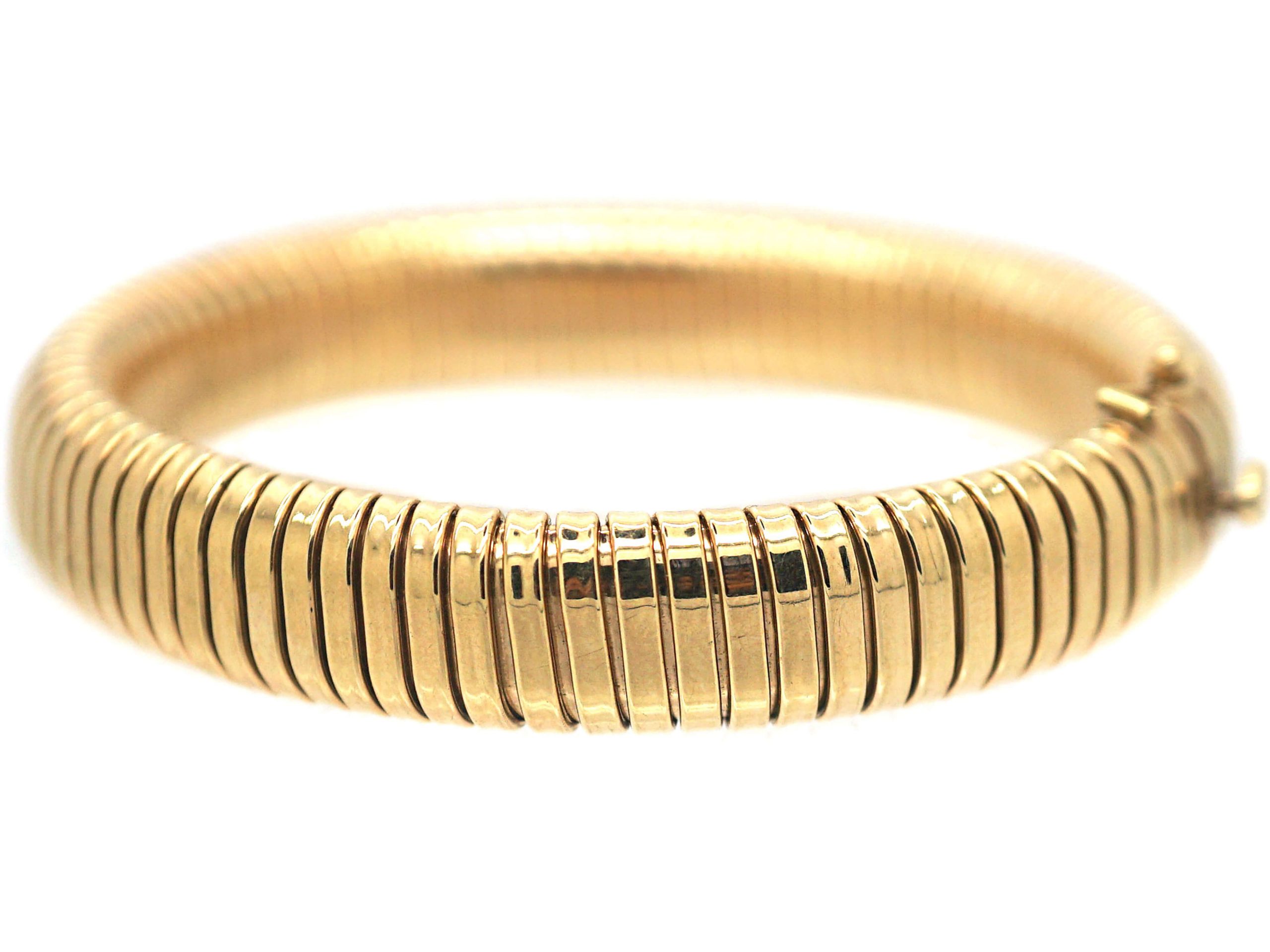 Retro Gas Pipe Flexible Tubogas 9ct Gold Bracelet (359R) | The Antique ...