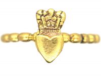 Georgian 18ct Gold Ring with Heart & Crown