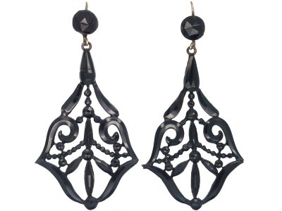 Victorian Vauxhall Glass Drop Earrings
