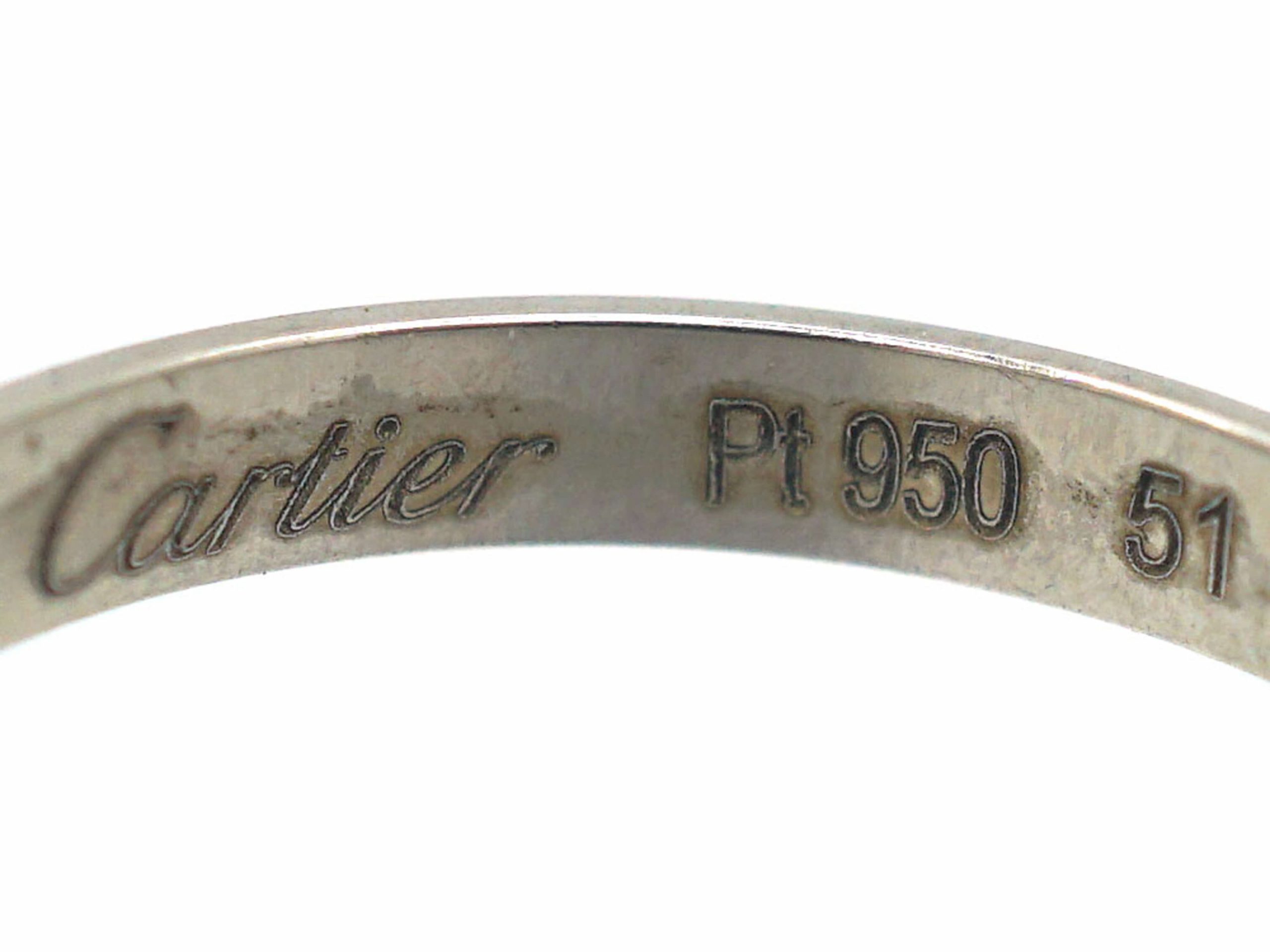 Platinum & Diamond Wedding Ring by Cartier (405R) | The Antique ...