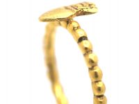 Georgian 18ct Gold Ring with Heart & Crown