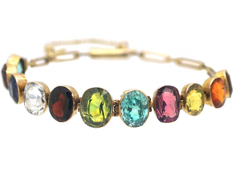 Edwardian 9ct Gold Harlequin Bracelet