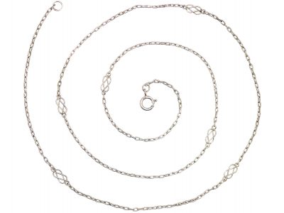 Edwardian Lover’s Knot Platinum Chain