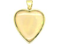 15ct Gold Heart Shaped Pendant set with an Opal