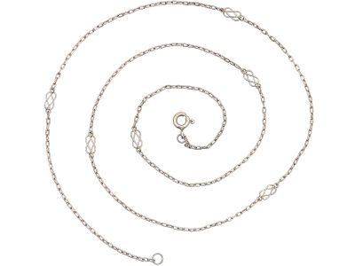 Edwardian Lover’s Knot Platinum Chain