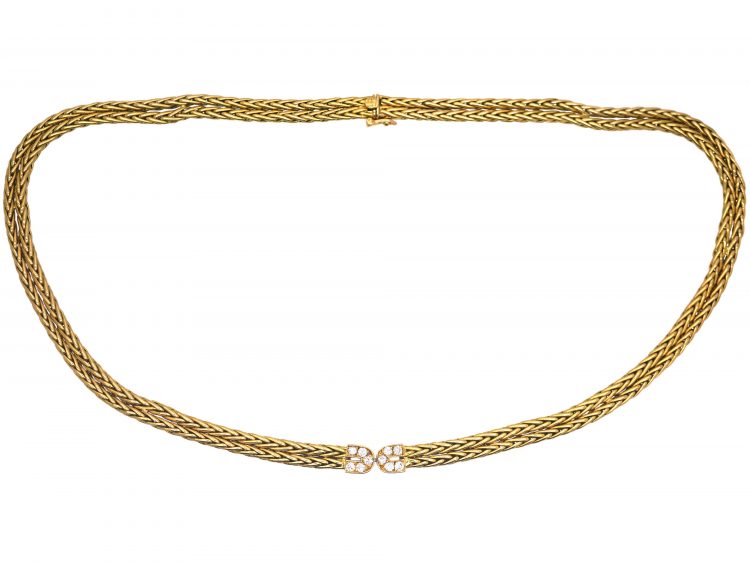 French 18ct Gold & Diamond Necklace by Hermès, Paris