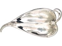 Silver & Marcasite Leaf Brooch