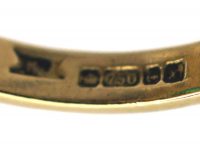18ct Gold Emerald & Diamond Rectangular Ring