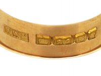 22ct Gold Ring with Decorated Slanting Bands